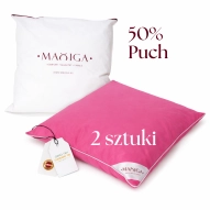 2X PODUSZKA PÓŁPUCHOWA 70x80 4KG RÓŻ ANTYALERGICZNA MIĘKKA 100% BAWEŁNA